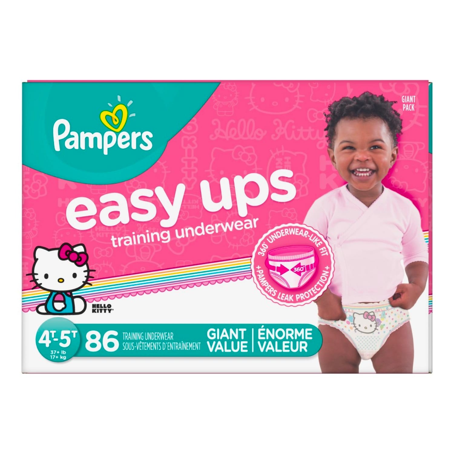 Pampers Easy Ups Training Pants for Girls Giant Pack (Size 4T-5T, 86 -  MedaKi