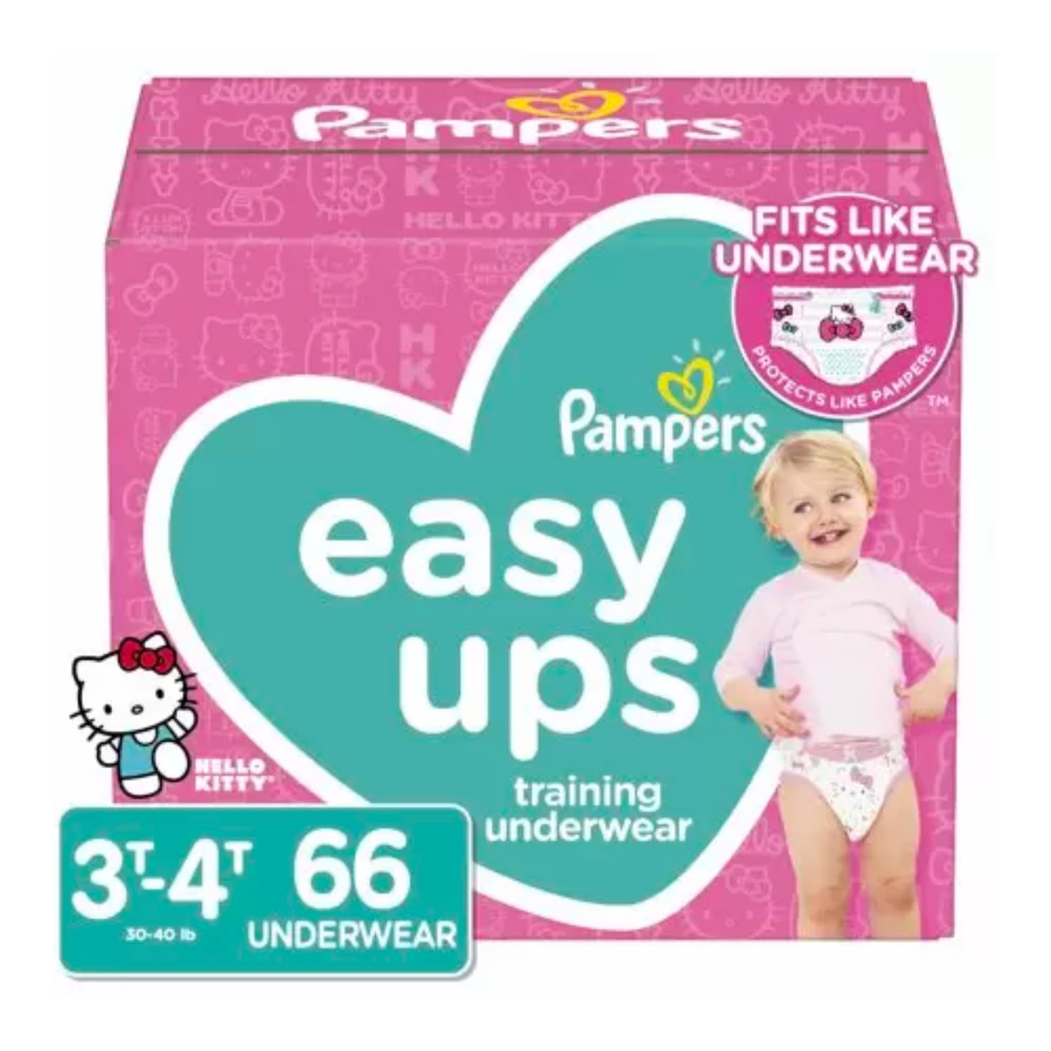 Pampers Easy Ups Training Pants Girls 2T-3T (16-34 lbs), 25 count - Metro  Market