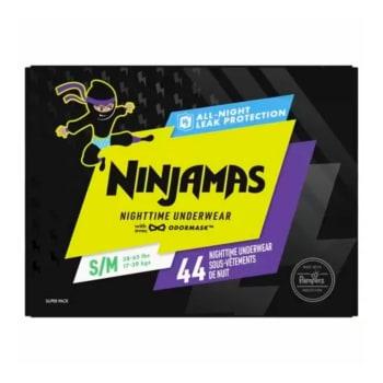 Pampers Ninjamas Nighttime Bedwetting Underwear Boy (Size S/M, 44