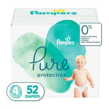Pampers Pure Protection Diapers Super Pack (Size 4, 52 count)