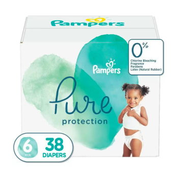 Pampers Pure Protection Disposable Diapers Super Pack (Size 6, 38 Count)