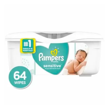 Pampers Sensitive Wipes Tub (64 Count)