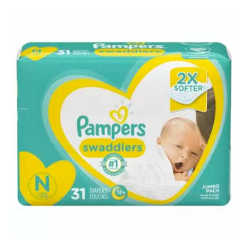 Pampers Swaddlers Diapers Jumbo Pack (Size N, 31 Count)