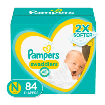 Pampers Swaddlers Diapers Super Pack (Size N, 84 Count)