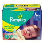 Pampers swaddlers overnights size 5 sale