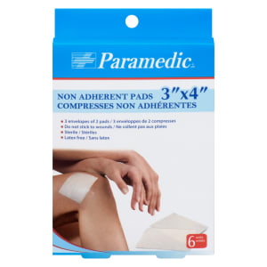 Paramedic Non Adherent Pads 3" x 4" 3 Envelopes of 2 Pads 6 Units