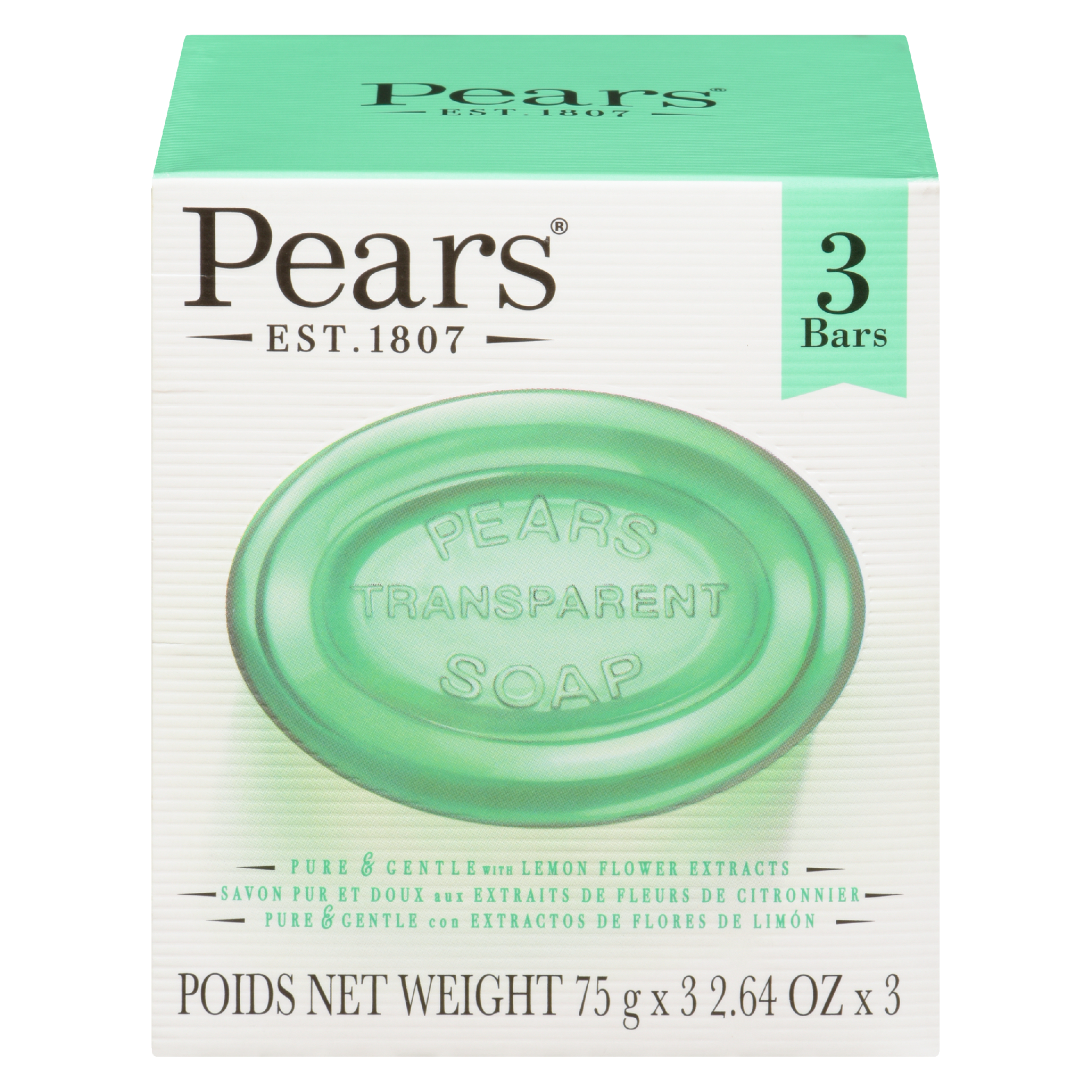 Pears Transparent Soap 3 Bars x 75 g