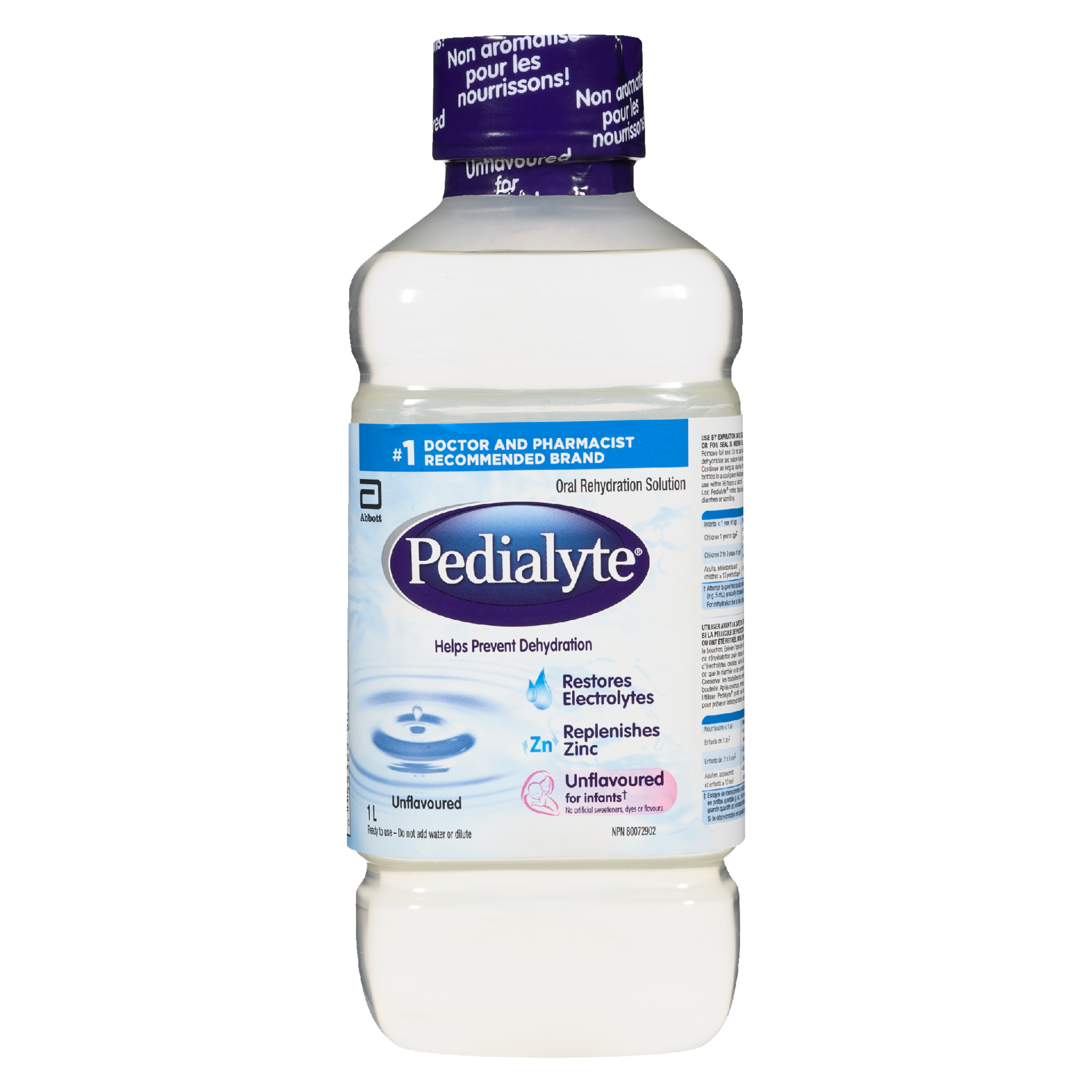 Pedialyte Oral Rehydration Solution Unflavoured 1 L