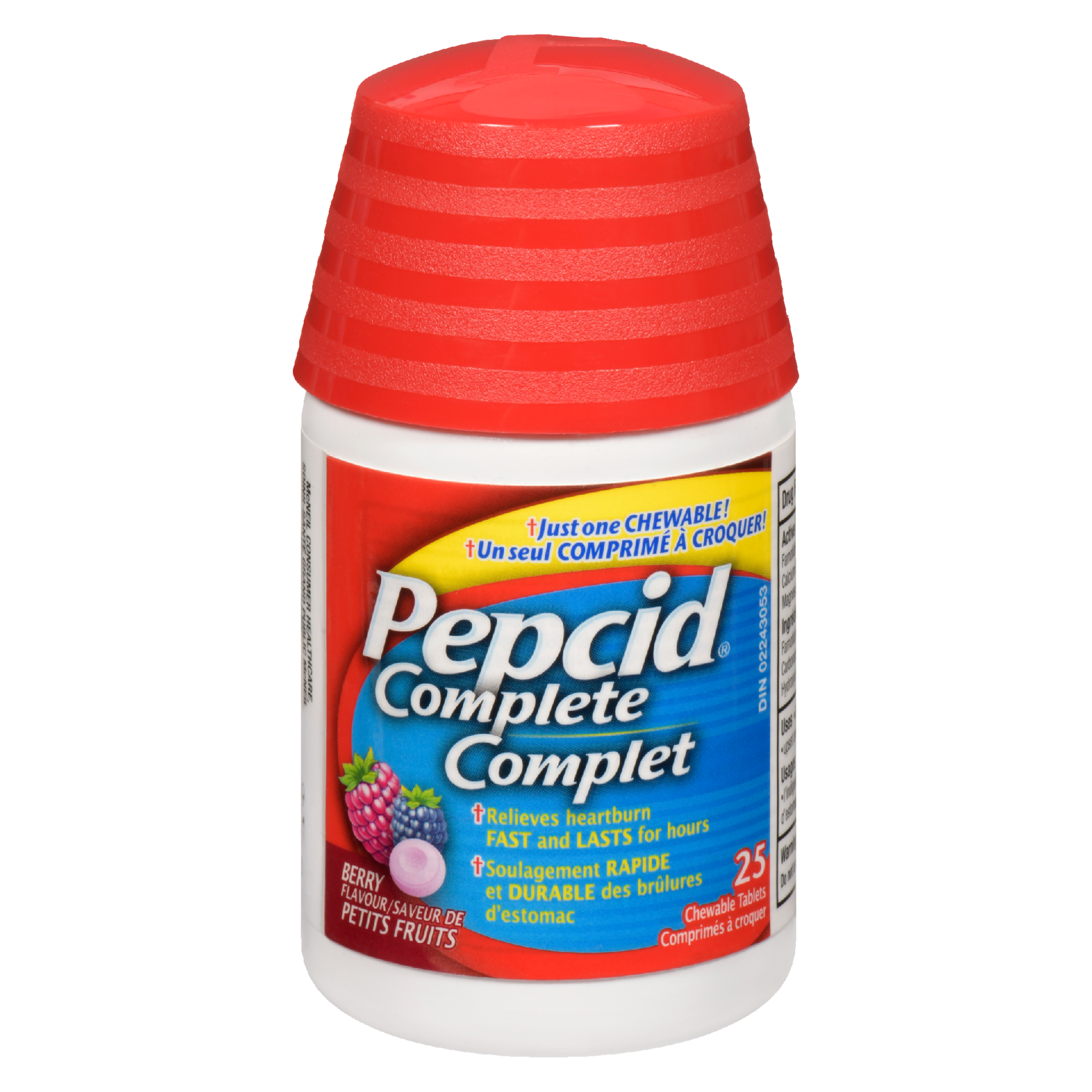 Pepcid Complete Berry Flavour 25 Chewable Tablets