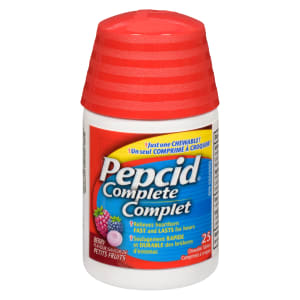 Pepcid Complete Berry Flavour 25 Chewable Tablets