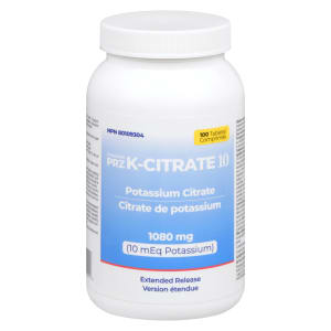 Pharmaris PRZ K-Citrate 10 1080 mg Extended Release 100 Tablets