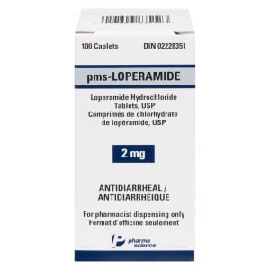 Pharmascience Antidiarrheal pms-Loperamide 2 mg 100 Caplets