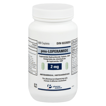 Pharmascience Antidiarrheal pms-Loperamide 2 mg 500 Caplets