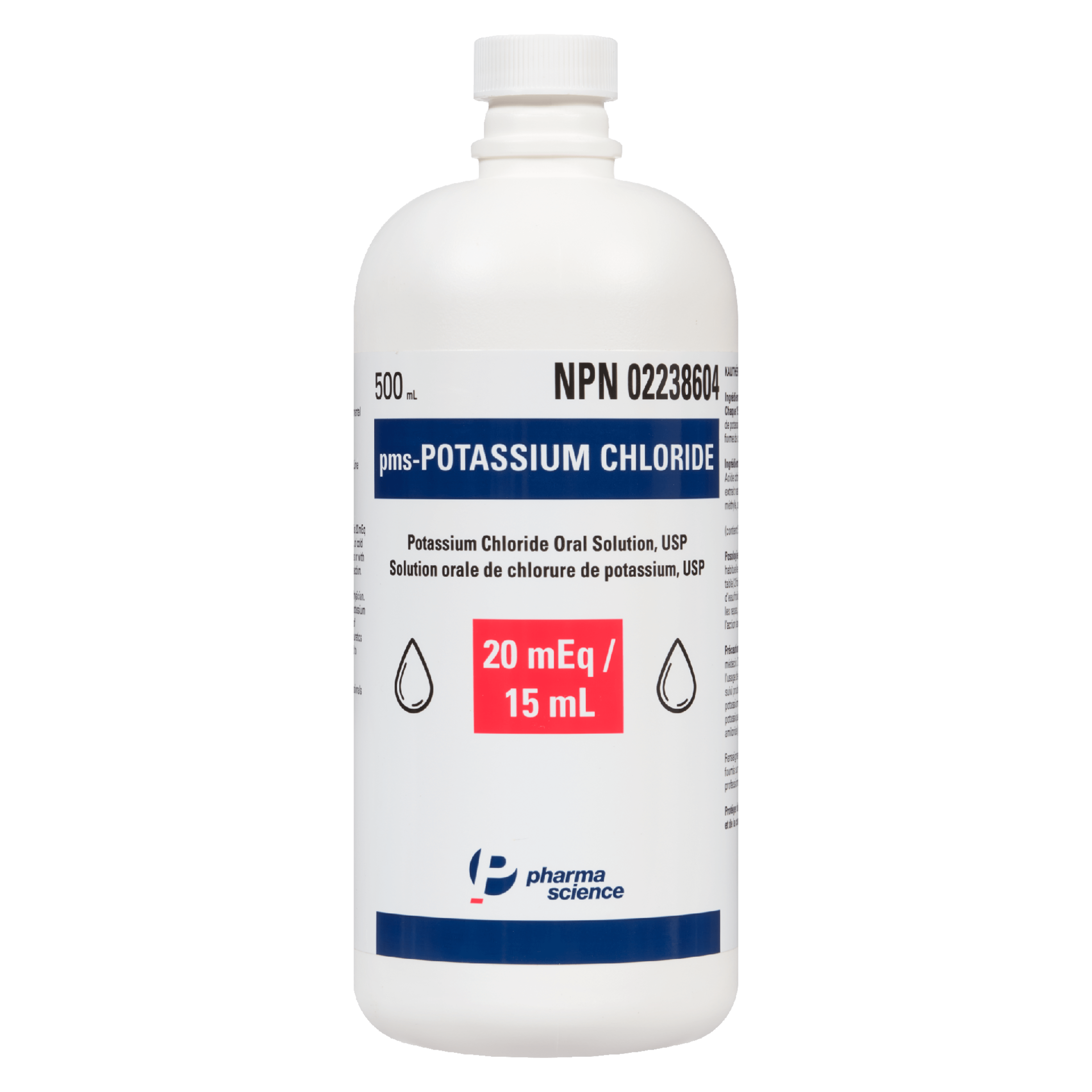 Pharmascience Potassium Chloride Oral Solution, USP 500 ml