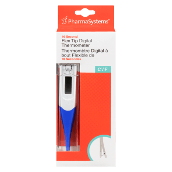 PharmaSystems 10 Second Flex Tip Digital Thermometer C° / F°