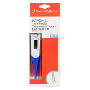 PharmaSystems 10 Second Flex Tip Digital Thermometer C° / F°