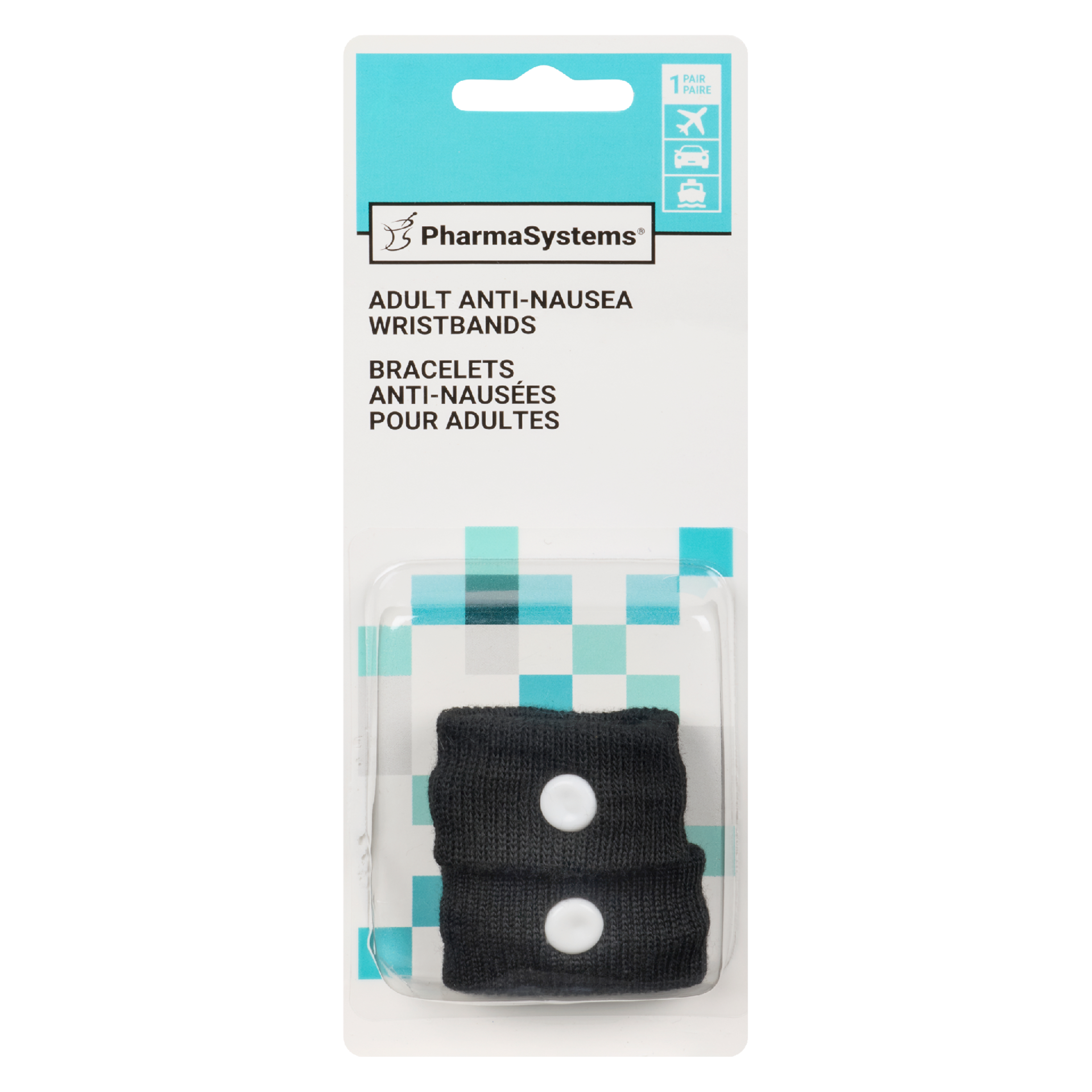 PharmaSystems Adult Anti-Nausea Wristbands 1 Pair