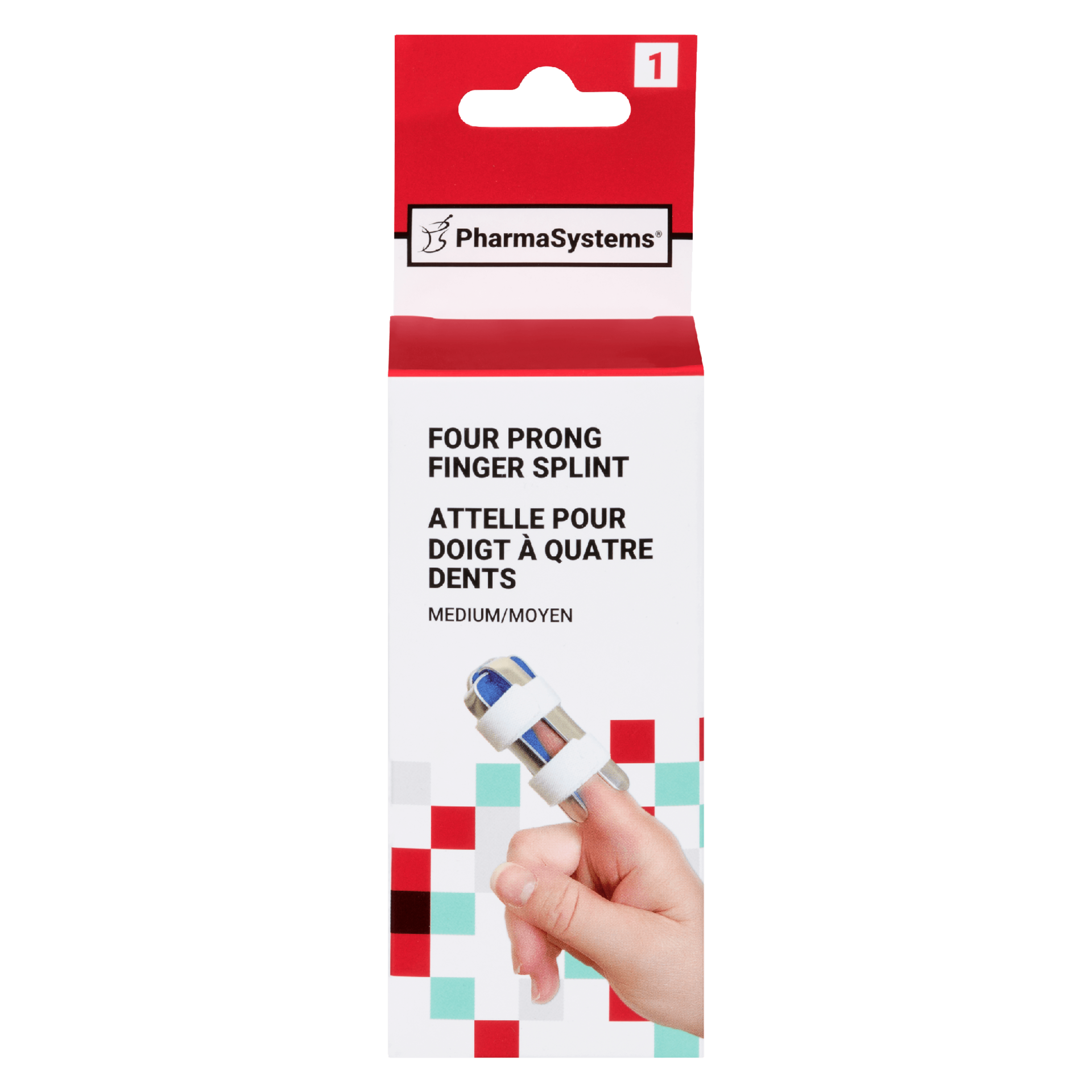 PharmaSystems Four Prong Finger Splint Medium