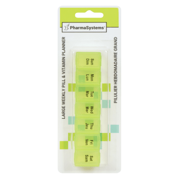 PharmaSystems Large Weekly Pill & Vitamin Planner