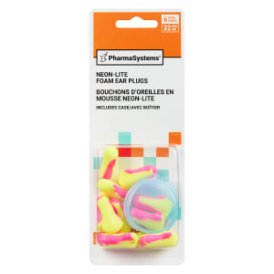 PharmaSystems Neon-Lite Foam Ear Plugs 6 Pairs
