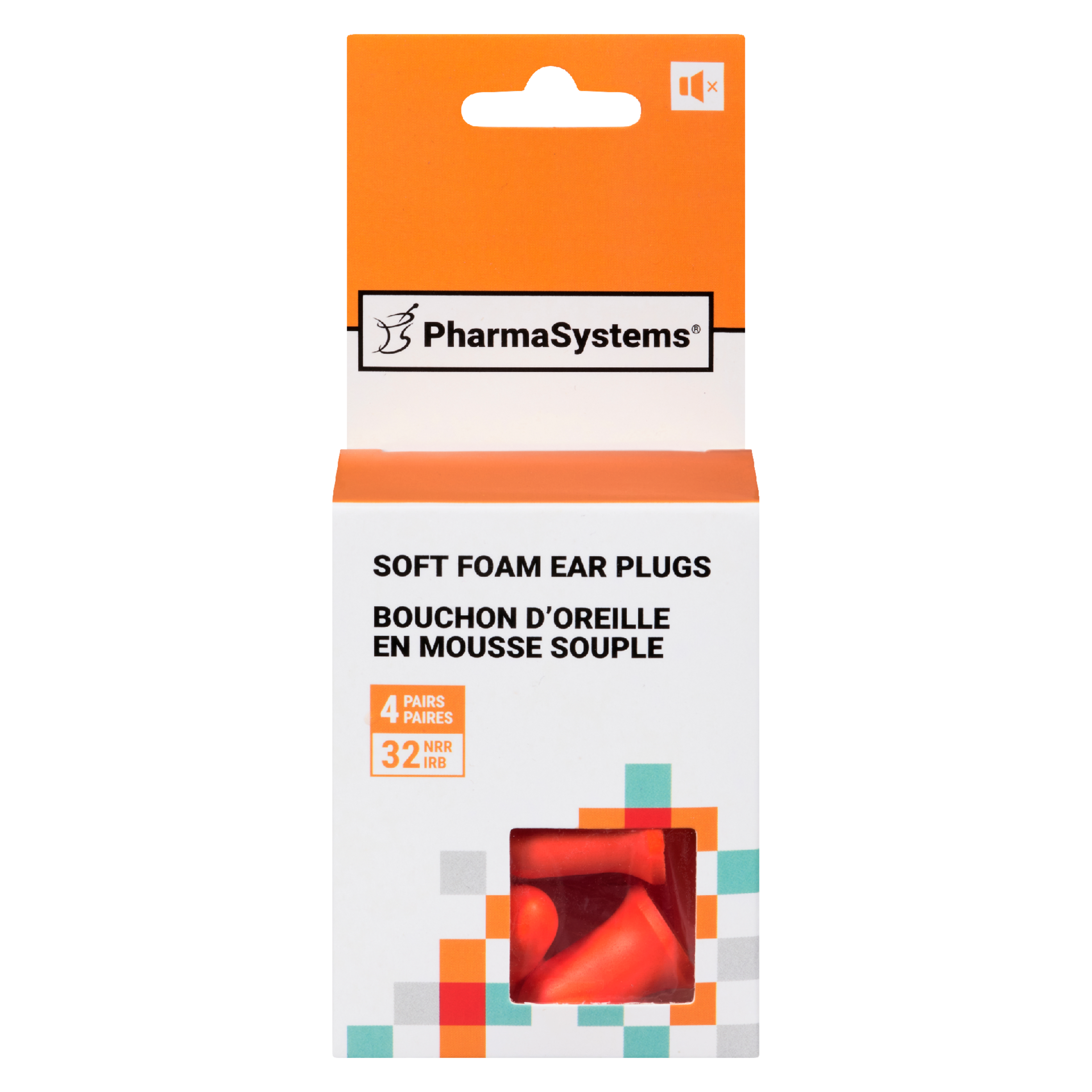 PharmaSystems Soft Foam Ear Plugs 4 Pairs