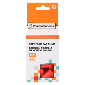 PharmaSystems Soft Foam Ear Plugs 4 Pairs