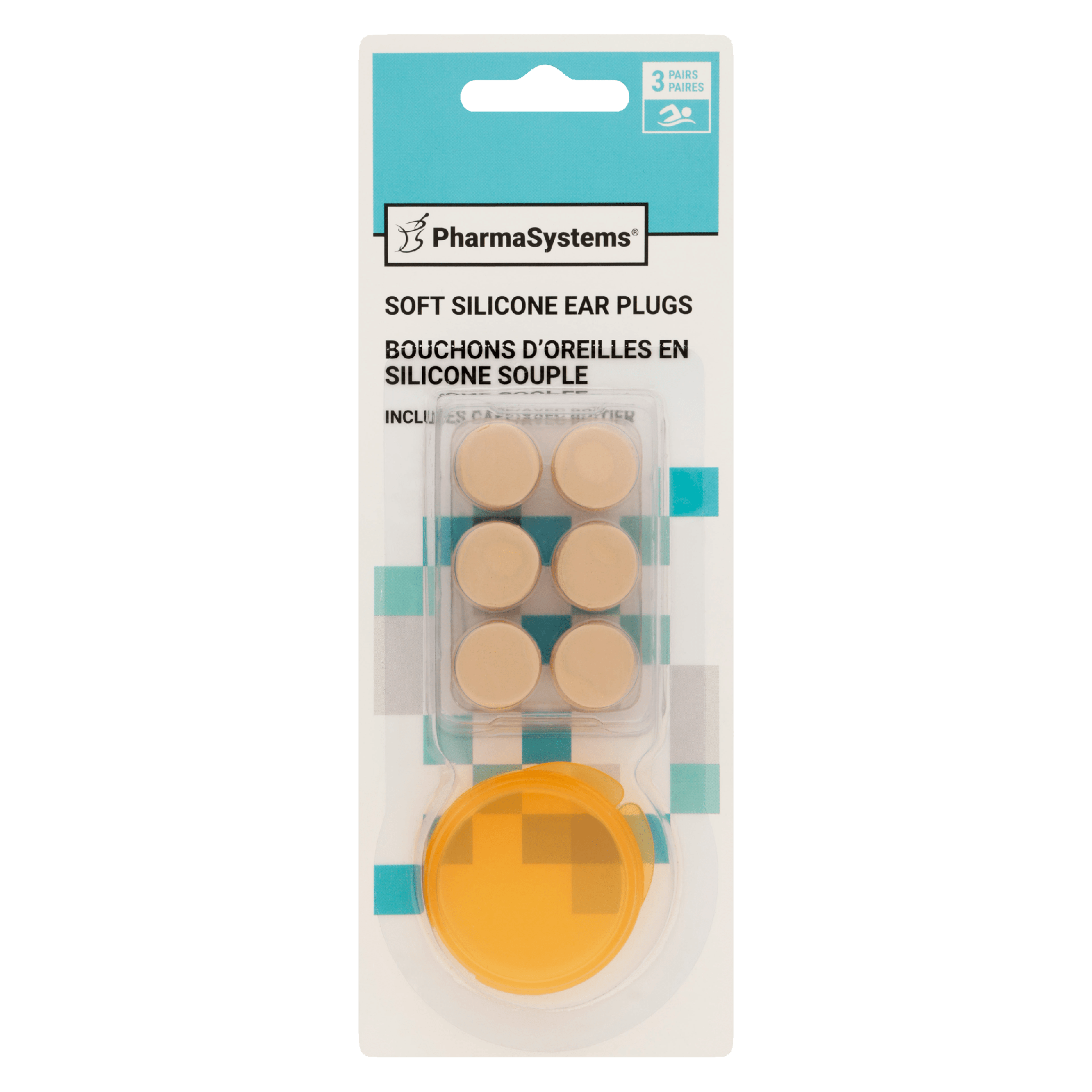PharmaSystems Soft Silicone Ear Plugs 3 Pairs