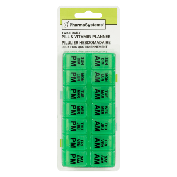 PharmaSystems Twice Daily Pill & Vitamin Planner 01 Weekly Pill Planner