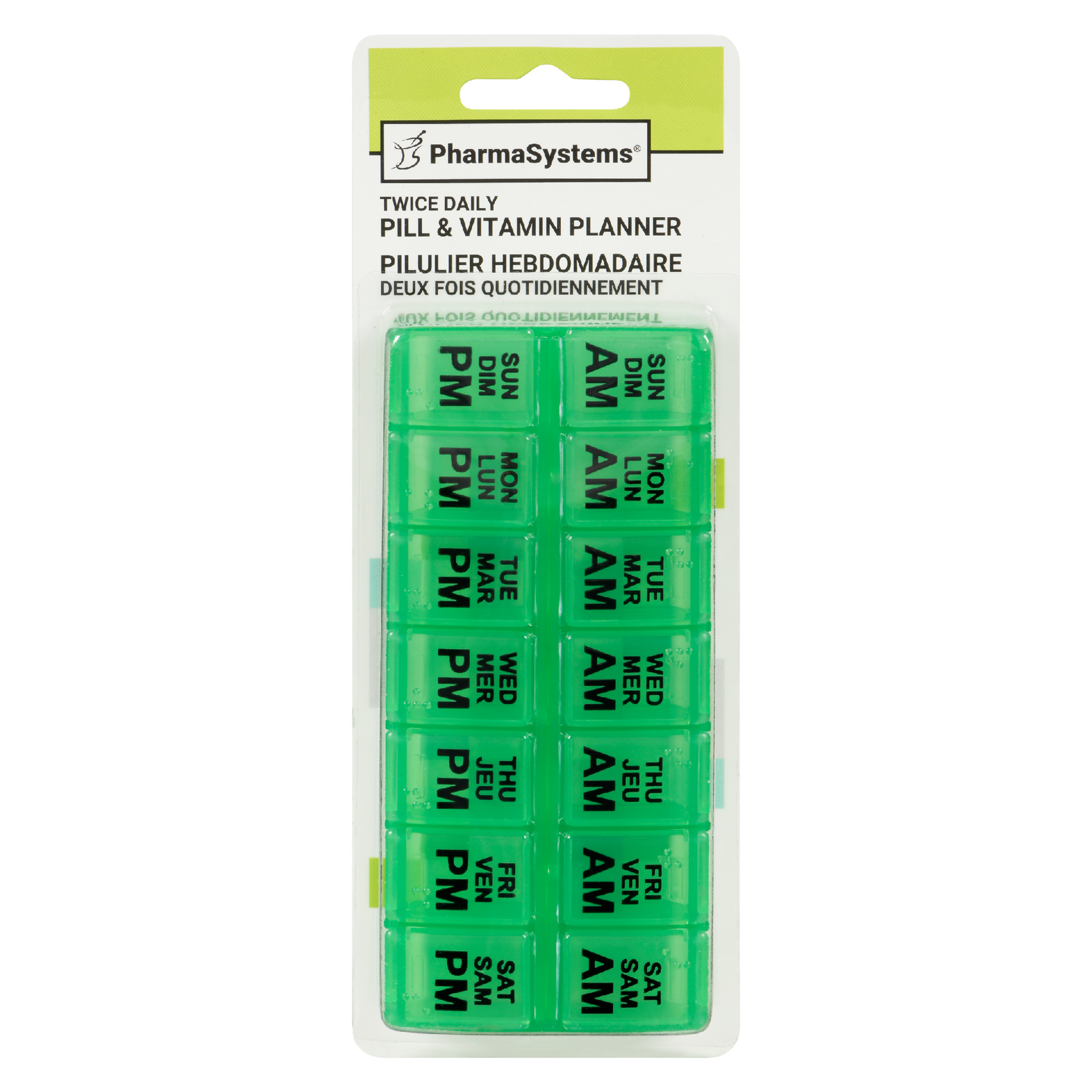 PharmaSystems Twice Daily Pill & Vitamin Planner 01 Weekly Pill Planner