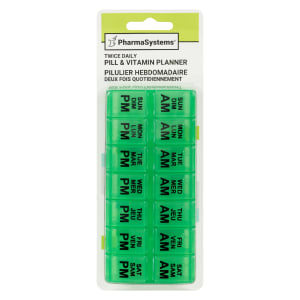 PharmaSystems Twice Daily Pill & Vitamin Planner 01 Weekly Pill Planner