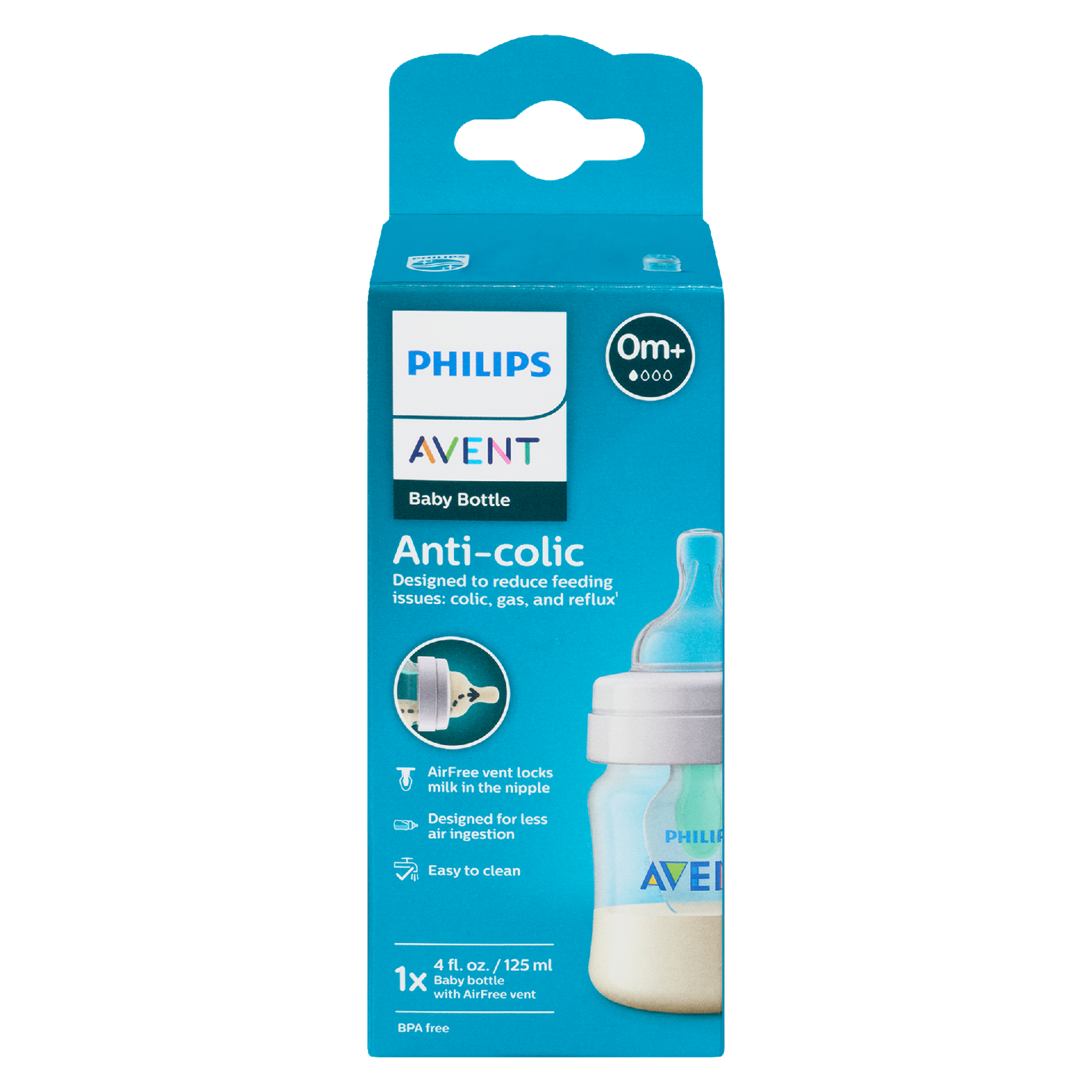 Philips Avent Baby Bottle Anti-Colic 0m+ 125 ml 1x Baby Bottle with AirFree Vent