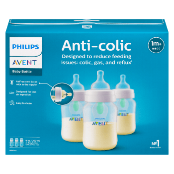 Philips Avent Baby Bottle Anti-Colic 260 ml 1m+ 3x Baby Bottles with AirFree Vent