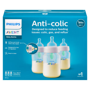 Philips Avent Baby Bottle Anti-Colic 260 ml 1m+ 3x Baby Bottles with AirFree Vent