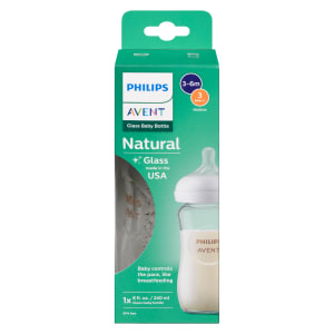 Philips Avent Natural 3-6m 3 Medium 240 ml 1x Glass Baby Bottle