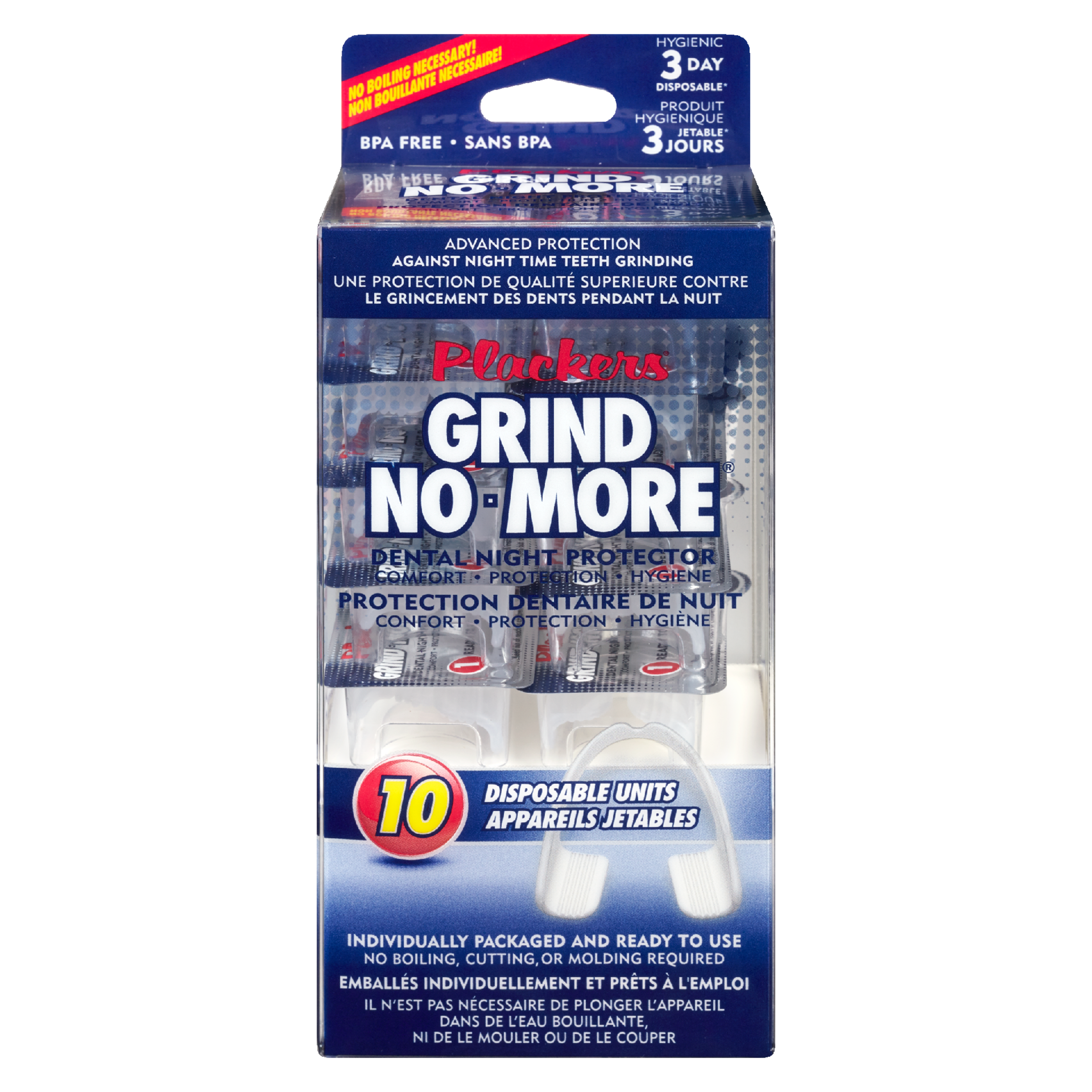Plackers Grind No - More Dental Night Protector 10 Disposable Units