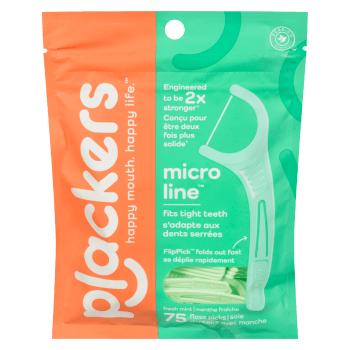 Plackers Micro Line Fresh Mint 75 Floss Picks