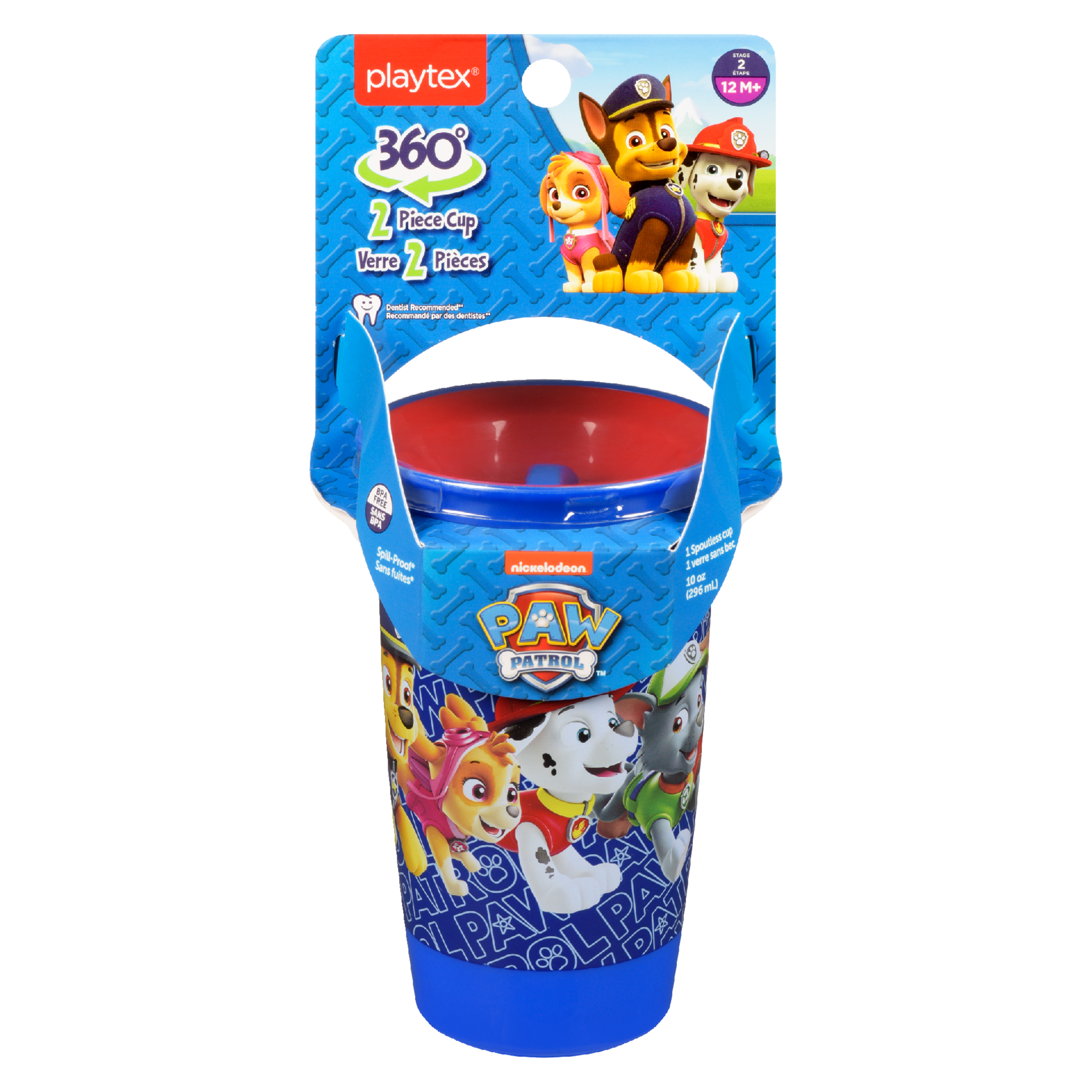Playtex Paw Patrol Spill-Proof Stage 2 12 m+ 296 ml 1 Spoutless Cup