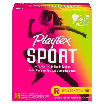 Playtex Sport Regular 18 Plastic Applicator Tampons