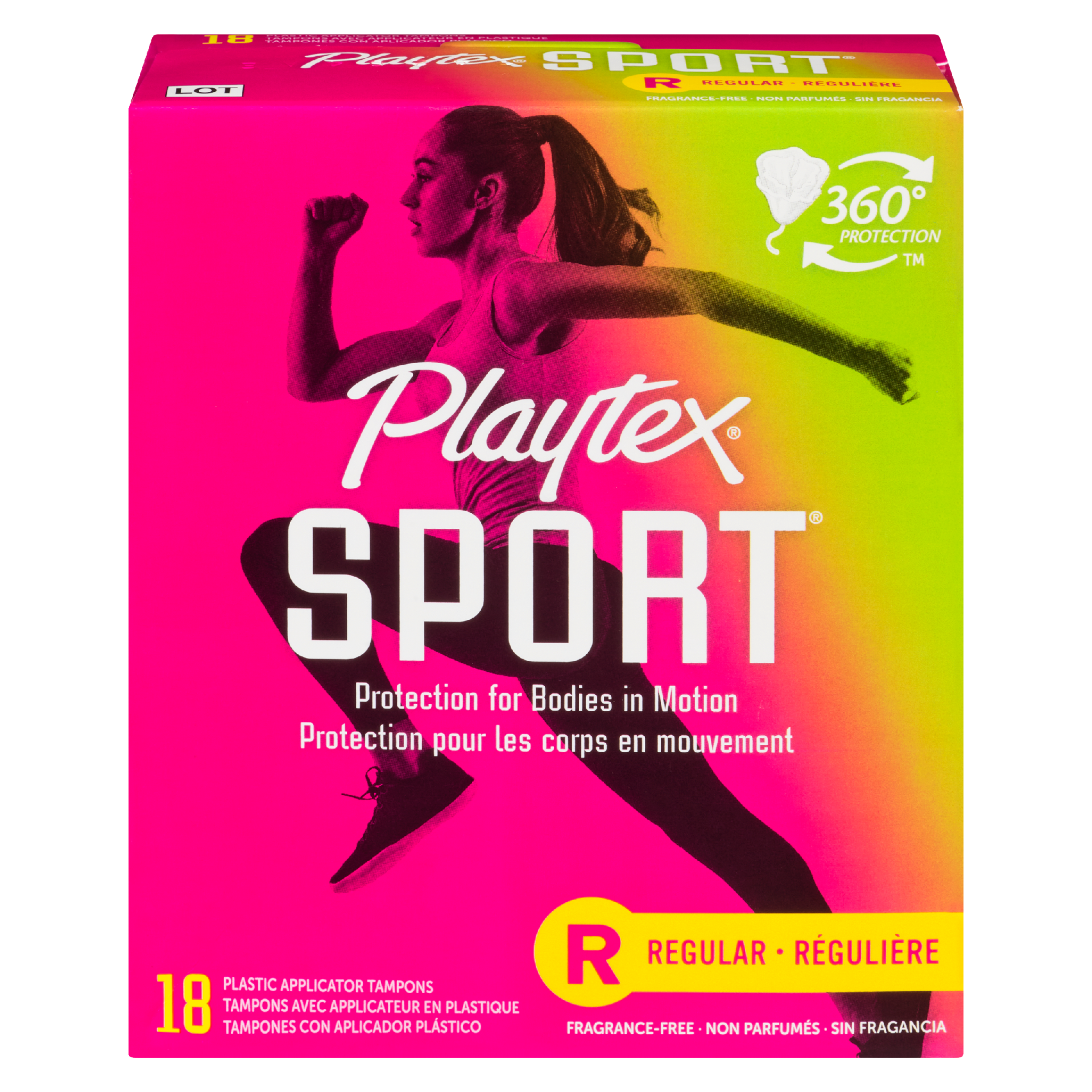 Playtex Sport Regular 18 Plastic Applicator Tampons