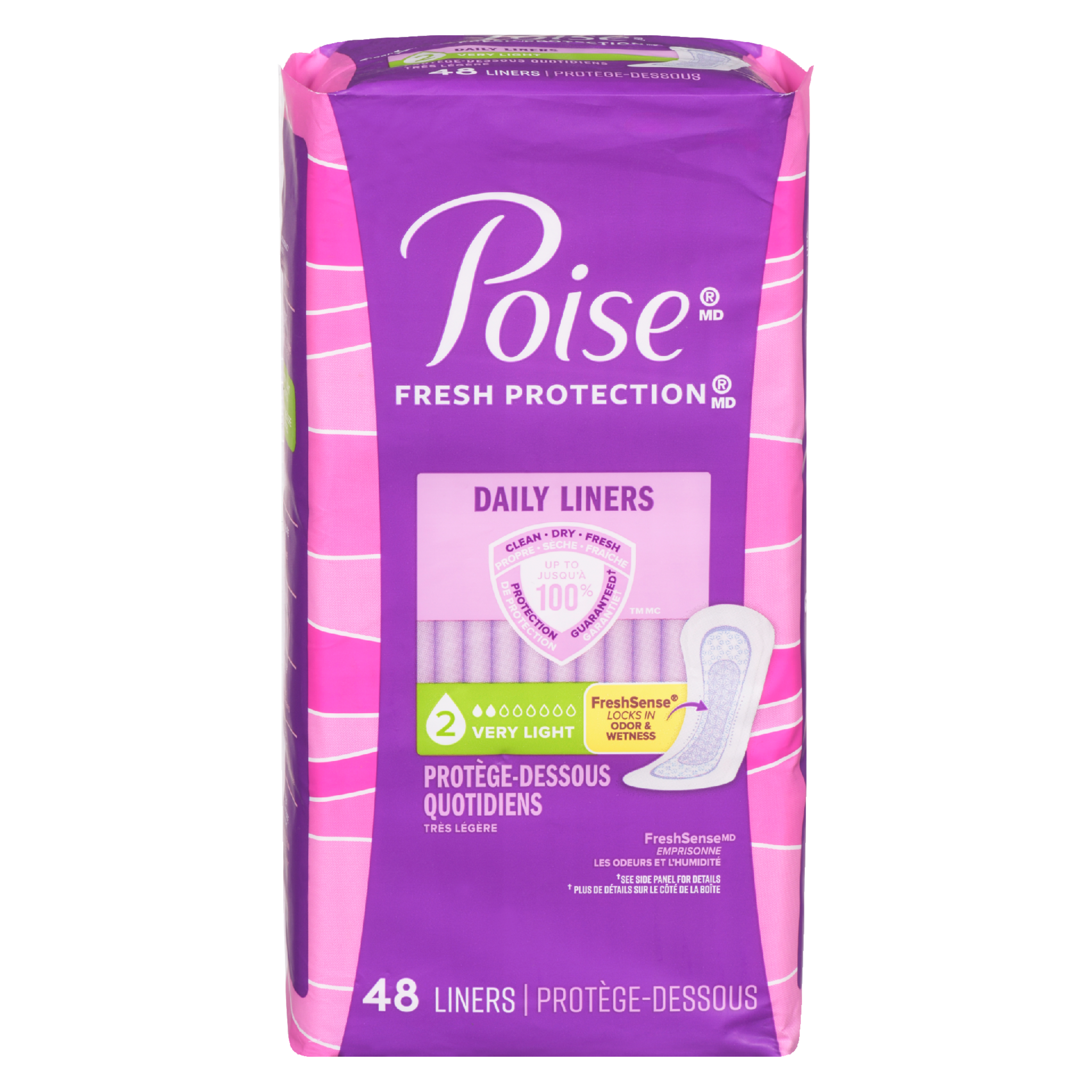 Poise Fresh Protection Daily Liners Very Light 48 Liners