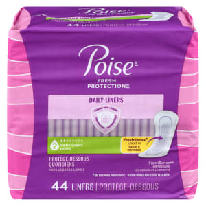 Poise Fresh Protection Daily Liners Very Light Long 44 Liners