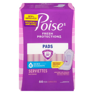 Poise Fresh Protection Moderate 66 Pads