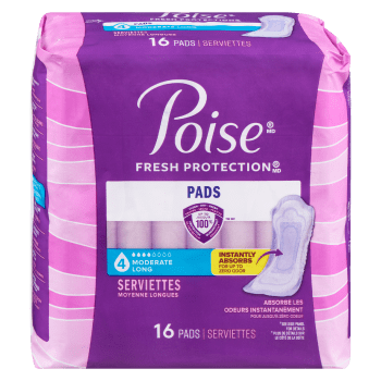 Poise Fresh Protection Moderate Long 16 Pads
