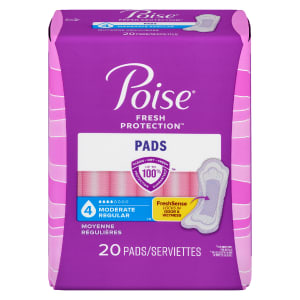 Poise Fresh Protection Moderate Regular 20 Pads