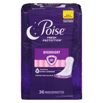 Poise Fresh Protection Overnight Extra Coverage 36 Pads