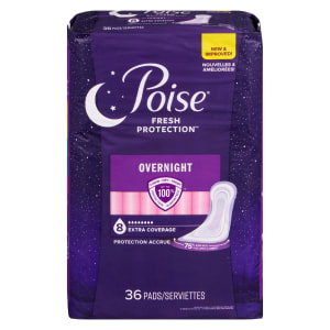 Poise Fresh Protection Overnight Extra Coverage 36 Pads