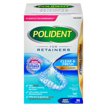 Polident Daily Cleanser for Retainers Mint Fresh 96 Tablets