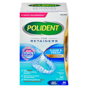 Polident Daily Cleanser for Retainers Mint Fresh 96 Tablets