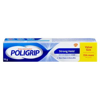 Poligrip Denture Adhesive Cream Strong Hold Value Size 70 g