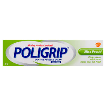 Poligrip Denture Adhesive Cream Ultra Fresh 40 g